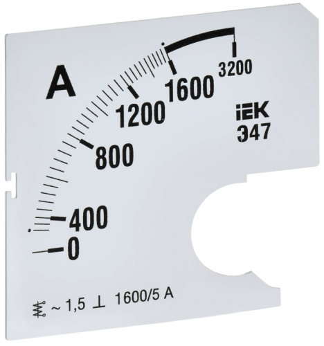 Шкала смен. для амперметра Э47 1600/5А-1,5 72х72мм IEK | код IPA10D-SC-1600 | IEK Шкала смен. для амперметра Э47 1600/5А-1,5 72х72мм IEK | код IPA10D-SC-1600 | IEK