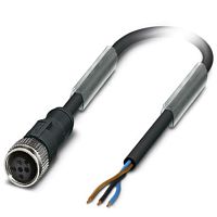 Кабель для датчика / исполнительного элемента SAC-3P-10,0-PVC/M12FS BK | код 1508381 | PHOENIX CONTACT