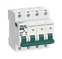 Выключатель автоматический 4Р 40А х-ка D ВА-103 6кА | код 12389DEK | Dekraft
