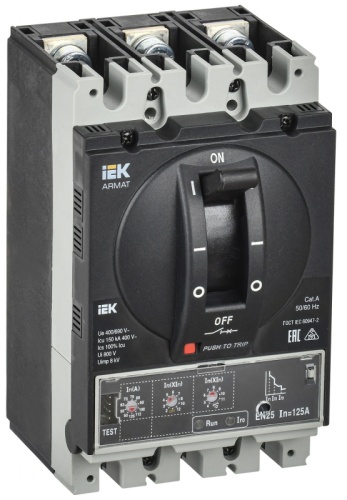ARMAT Авт. выкл. лит. корпус 3P A 150кА 125А эл. станд. IEK | код AR-MCCB-3A-150-0125A-ELSC | IEK ARMAT Авт. выкл. лит. корпус 3P A 150кА 125А эл. станд. IEK | код AR-MCCB-3A-150-0125A-ELSC | IEK