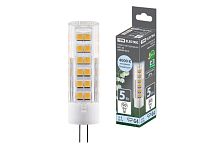 Лампа светодиодная G4-5 Вт-AC/DC 12 В-4000 К, SMD, 16x57 мм TDM | код SQ0340-0214 | TDM