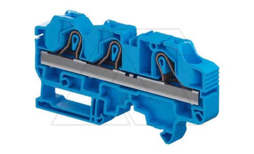 Клемма ZK4-3P-BL/6 пружинный зажим, для нейтрали, 3 контакта, 32А, 1000В, синий | код 1SNK706021R0000 | Entrelec Клемма ZK4-3P-BL/6 пружинный зажим, для нейтрали, 3 контакта, 32А, 1000В, синий | код 1SNK706021R0000 | Entrelec