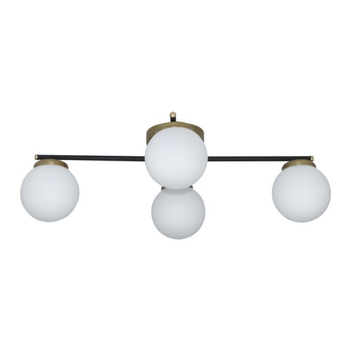 Светильник "Злата" 141 (плафон 8728) НСБ 01-4х25-101 G9 [ИМ] потолочн. черн.зол. Элетех 1005405280 фото 2