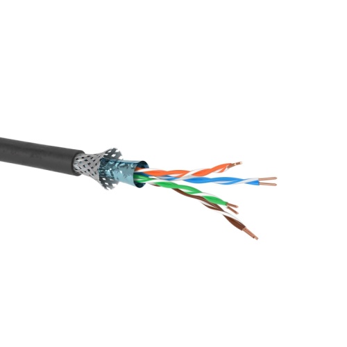 Кабель витая пара кат.5E экранированный SF/UTP, 4 пары, светостабилизированный ПЭ, цвет внешней оболочки черный, катушка 305 м | код RN5ESUKPEBK | DKC Кабель витая пара кат.5E экранированный SF/UTP, 4 пары, светостабилизированный ПЭ, цвет внешней оболочки черный, катушка 305 м | код RN5ESUKPEBK | DKC