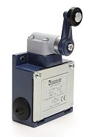 Выключатель концевой быстрого переключения угловой 2-х направленный с металлической консолью и пластиковым роликом Ф18мм на коротком не регулируемом рычаге (1НО+1НЗ), L53K13MEP121 | код L53K13MEP121 | EMAS