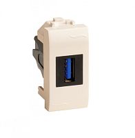 USB 3.0 розетка, Brava, сл кость, 1 мод. | код 75300S | DKC