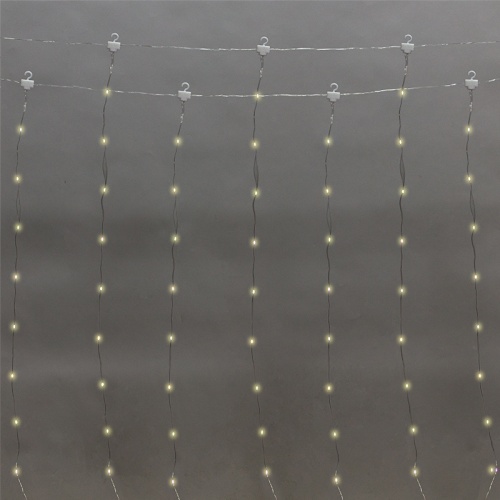 Гирлянда Светодиодный дождь из росы 3х2м, теплый белый, USB + пульт управления, с крючками для крепления NEON-NIGHT | код 315-876 | NEON-NIGHT