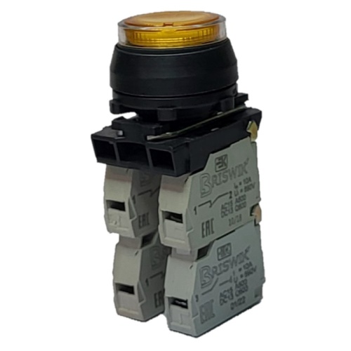 Выключатель Briswik КЕ 172/3м -Л 24В желтый 2но+2нз цилиндр с подсветкой IP66 УХЛ2 10А | код aZ-EB-6Ai-3443 | Briswik Выключатель Briswik КЕ 172/3м -Л 24В желтый 2но+2нз цилиндр с подсветкой IP66 УХЛ2 10А | код aZ-EB-6Ai-3443 | Briswik