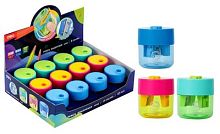 Точилка для карандашей ручная Deli EH558 1 отверстие пластик ассорти | код 1901113 | DELI