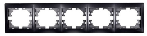 Рамка 5-м Мира горизонтальная черн. бархат LEZARD 701-4200-150