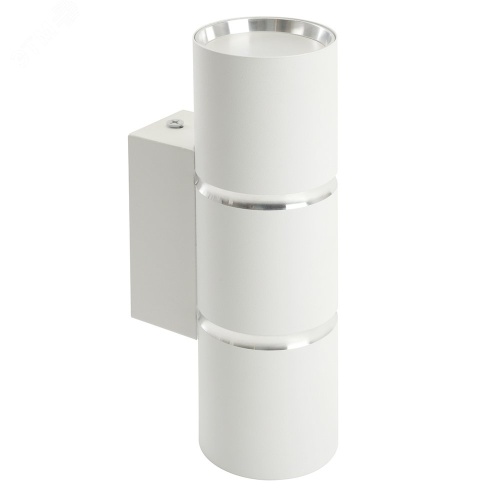 Светильник ДБО 2хGU10 вверх/вниз без ламп белый хром | код ML1860 48650 | FERON