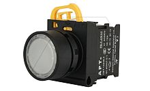 Кнопка плоская PB3E, белая, с фиксацией, с подсветкой без LED, 1NO, 6A 230VAC/24VDC, 22mm, IP65 | код PB3E-FT1S10S00/W00 | АРТ