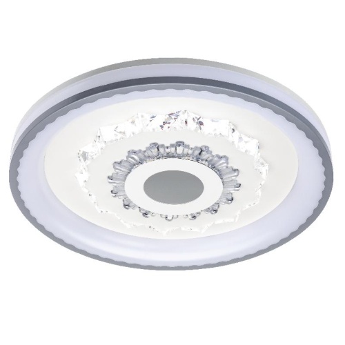 Люстра потолочная светодиодная диммируемая, CRYSTAL 3D, с ДУ, 3 режима, 480х480х60мм, 120Вт, 3000+6400K/4200K/6400+3000K, 40м, белый, 52368 0, Ritter | код 52368 0 | RITTER фото 3