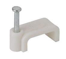 Скоба 10мм плоская пластиковая (уп.50шт) | Код. Б0038909 | ЭРА