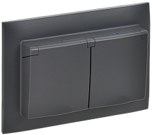 SKANDY Роз. 2-я с кр. 16А в сб IP44 SK-R12T титан IEK | код SK-R26-16-44-K48-F | IEK