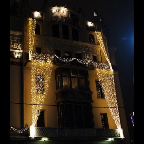 Гирлянда светодиодная "Светодиодный Дождь" 2х6м 768LED тепл. бел. 70Вт 230В IP65 постоян. свечение провод прозр. (нужен шнур питания 303-500-1) Neon-Night 235-176 фото 2 Гирлянда светодиодная "Светодиодный Дождь" 2х6м 768LED тепл. бел. 70Вт 230В IP65 постоян. свечение провод прозр. (нужен шнур питания 303-500-1) Neon-Night 235-176 фото 2