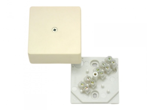 Коробка разветвительная с клеммником 56x56x28 мм ОП слоновая кость | 88шт. | Hegel | код КРК2701 02 | HEGEL Коробка разветвительная с клеммником 56x56x28 мм ОП слоновая кость | 88шт. | Hegel | код КРК2701 02 | HEGEL