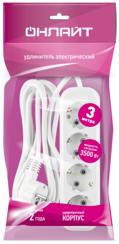 Удлинитель 90 799 OPE-S-04-300-E-3x1 ОНЛАЙТ 90799 фото 4