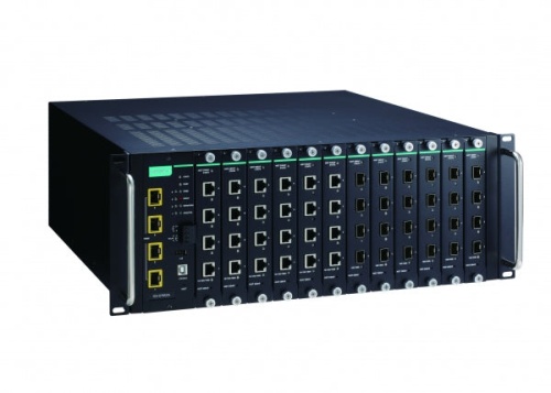 Шасси коммутатора ICS-G7752A-4XG-HV-HV Layer 2 Full Gigabit managed Ethernet switch with 12 slots for 4-port 10/100/1000BaseT(X) module or 4-port 100/1000Bas | код 00-06100399 | MOXA