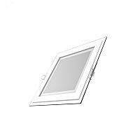 Светильник светодиодный ДВО 18 Вт 3000К 1390 лм 220-240В IP20 200х200х34мм монт разм 150х150мм Алюминий с декоративным стеклом Glass Gauss | код 948111118 | GAUSS