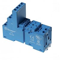 Розетка с винтовыми клеммами (с зажимной клетью) для реле 55.32, 55.34, таймера 85.02, 85.04, применяются модули 86.00, 99.02, в комплекте металлическая клипса 094.71, серый цвет, версия для ЖД-транспорта | код 94047SMA | FINDER