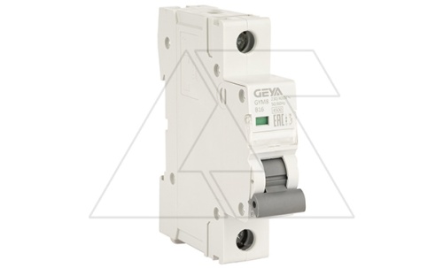 Авт. выключатель GYM8-1P-16B, 1P, 16A, хар-ка B, 4,5kA, 1M | код GYM81P16B | GEYA