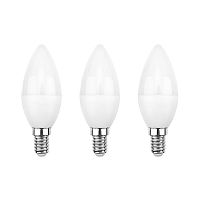 Лампа светодиодная REXANT Свеча CN 11.5 Вт E14 1093 Лм 6500 K холодный свет (3 шт./уп.) | код 604-205-3 | REXANT