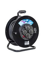 Удлинитель (катушка) 16А 4 гн КГ 3*2,5 (50м) IP54 с заземлением УХз16 | код YKKsm50m-4g-Z(2.5)KG | КОСМОС