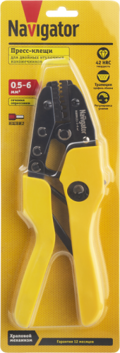 Пресс-клещи 80 382 NHT-Pkv01-M-2-6 для втулочных 2х6кв.мм Navigator 80382 фото 3 Пресс-клещи 80 382 NHT-Pkv01-M-2-6 для втулочных 2х6кв.мм Navigator 80382 фото 3