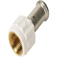 Муфта пресс 20х1/2'ВР переходная, ПВДФ белая | код 18PKW-2004 | Henco