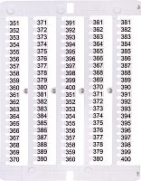 Маркировка клемм ES-NU0851351 (351-400) | код 003903084 | ETI