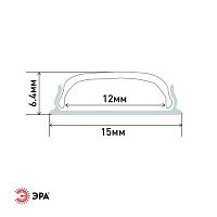 Комплект с гибким накладным анодированным профилем 1506GB 15х6,4мм, 2м, черный CAB292 | код Б0062767 | ЭРА