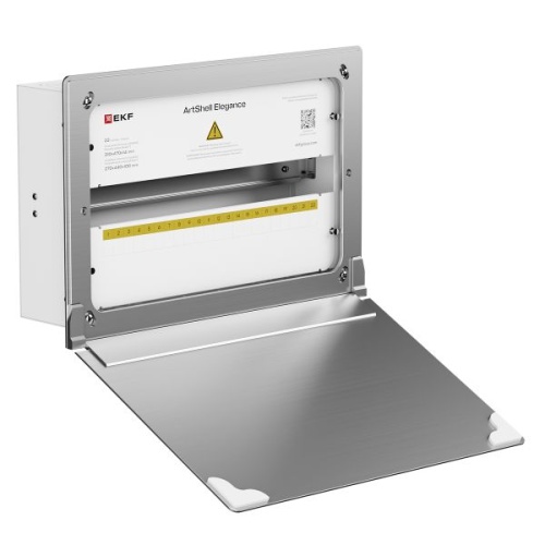 Корпус ArtShell Elegance встраиваемый силовой 22 модуля, серебряная металлическая дверь EKF | код artshell-e-22p-sm | EKF фото 5