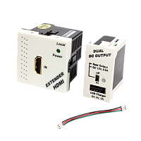 Конвертор RJ45-HDMI, передатчик + блок питания, формата Mosaic, 45x45мм + 22.5х45мм, белые | код LAN-SIP-23HDMI/TX-WH | LANMASTER