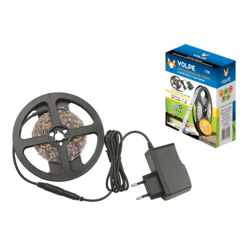 Комплект светодиодной ленты ULS-Q721 2835-60LED/m-IP20-2.5M-WW RRP24C00 2.5м. IP20. Теплый белый свет. Адаптер 24Вт. TM Volpe. | код UL-00000642 | VOLPE Комплект светодиодной ленты ULS-Q721 2835-60LED/m-IP20-2.5M-WW RRP24C00 2.5м. IP20. Теплый белый свет. Адаптер 24Вт. TM Volpe. | код UL-00000642 | VOLPE