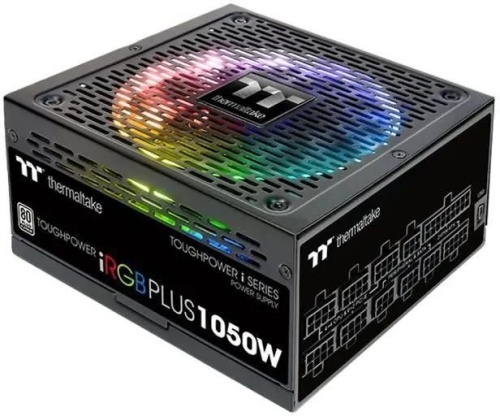 Блок питания Thermaltake ATX 1050W Toughpower iRGB Plus (DIGITAL) 80+ platinum (20+4pin) APFC 140mm fan color LED 12xSATA Cab Manag RTL | код 492778 | THERMALTAKE