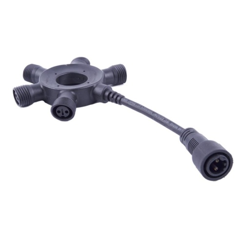 Соединитель для гирлянд UTC-F90 Y6 BLACK серии F90RPO круговой 1 вход-5 выходов черн. Uniel UL-00013230