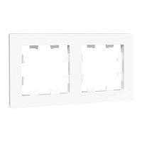 Эпика Рамка 2-местная белый пластик EKF | код UP1-FPW-02 | EKF