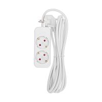 Удлинитель STANDARD 2 гнезда, 3м, 3х1,0мм?, с/з, белый REXANT | код 13-4004 | REXANT