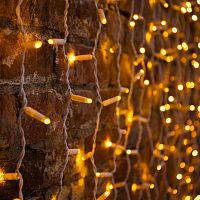 Гирлянда Светодиодный Дождь 2х1,5м, постоянное свечение, белый провод, 230 В, диоды ЖЁЛТЫЕ | код 235-111 | NEON-NIGHT