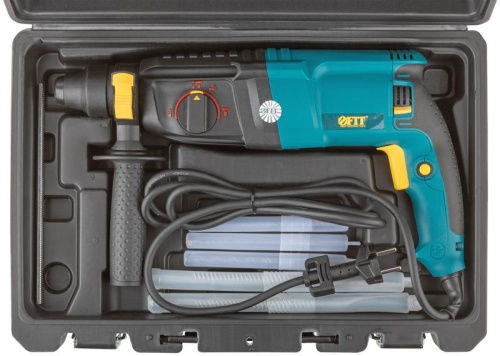 Перфоратор монтажный 800Вт; 0-900 об/мин; 0-4000 уд/мин; 3.0 Дж; 3 реж.; SDS-PLUS; реверс; 2.8 кг; кейс FIT 80106 фото 6 Перфоратор монтажный 800Вт; 0-900 об/мин; 0-4000 уд/мин; 3.0 Дж; 3 реж.; SDS-PLUS; реверс; 2.8 кг; кейс FIT 80106 фото 6