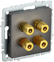 BRITE Аудиорозетка 4-мест. РА10-БрТБ бр. IEK | код BR-S40-K45 | IEK