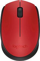 Мышь Logitech M171 красный/черный оптическая (1000dpi) беспроводная USB для ноутбука (2but) | код 1882453 | Logitech