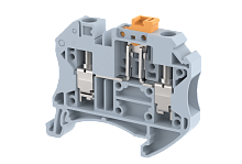 Клемма проходная винтовая 6 мм2, с размыкателем на 2 подключения, серая TQK6-GREY | код 1204120000 | Elmex