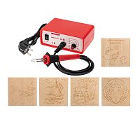 Набор для выжигания REXANT, Для мальчиков , Выжигатель + 5 досок, 150х150 мм, пакет | код 12-0929-2 | REXANT