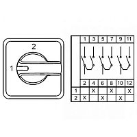 800 226, CS050056M, Двухпозиционные Переключатели (1-2), 3 FAZ 50 A 90градус. | код 0.0.0.8.00226 | KLEMSAN