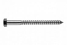 Сантехнический шуруп 10х180 DIN 571 глухарь цинк (100 шт/уп) Промрукав | код PR08.9766 | ПРОМРУКАВ