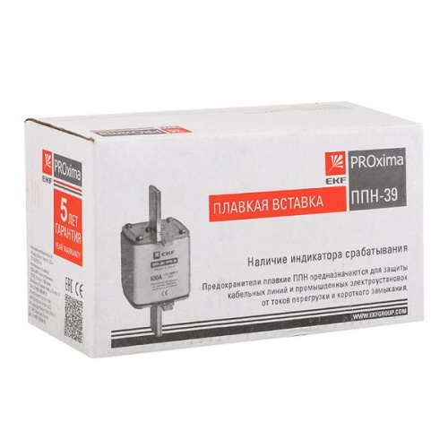 Плавкая вставка ППН-39 630/200А габарит 3 PROxima | код fus-39/630/200 | EKF фото 4
