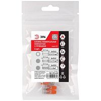 Клемма универсальная компактная 221-412 2-проводная 0.2-4кв.мм с рычагами NO-225-428 (уп.4шт) Эра Б0067907