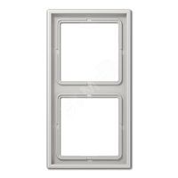 Рамка 2-я для горизонтальной/вертикальной установки Серия- LS990 Материал- дуропласт Цвет- светло-серый | код LS982LG | JUNG